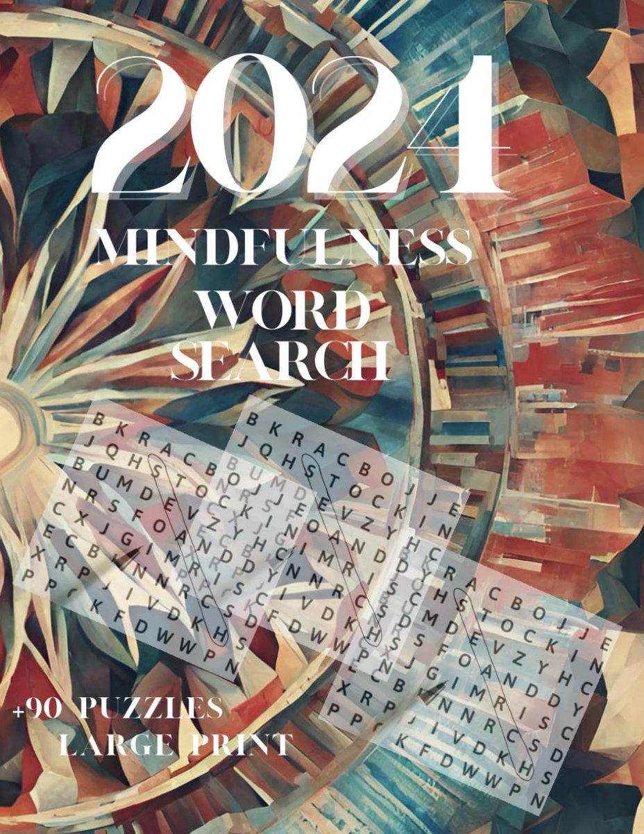 Mindfulness Woordzoeker - Puzzelboek Volwassenen - Ontspanning Zoeken - Grote Letters - 21x28 cm