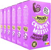 Holie's Crunchy Muesli Protein Chocolate 6x 400gr - ontbijtgranen - suikervrij - gezond - vegan