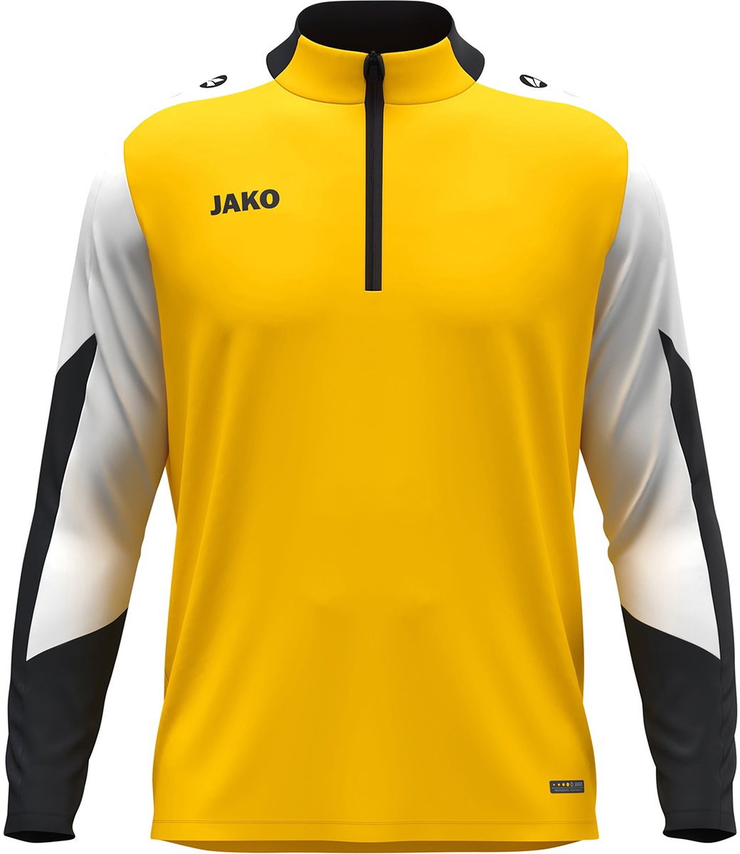 Jako Dynamic Ziptop Heren - Geel / Wit / Zwart | Maat: XL