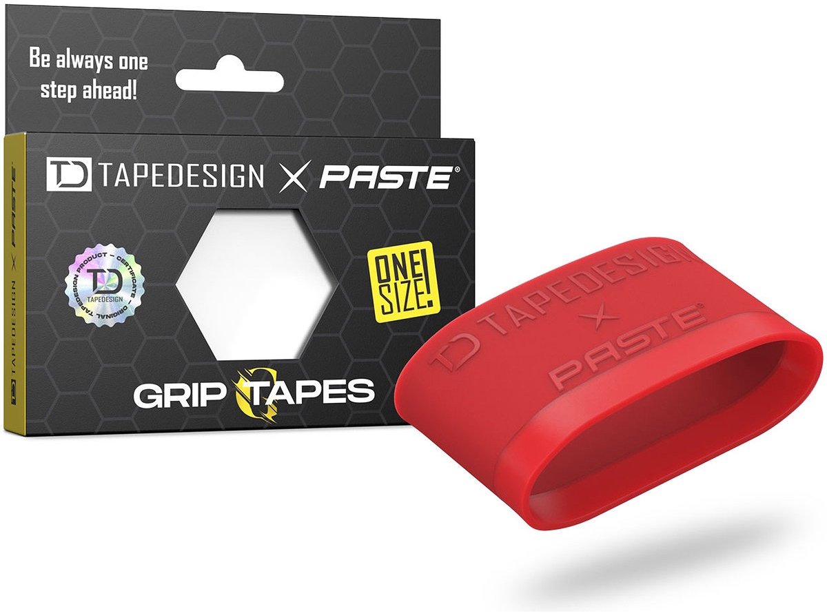 Tapedesign X Paste® – Grip Tapes Scheenbeschermerhouder - Rood | Maat: ONE SIZE