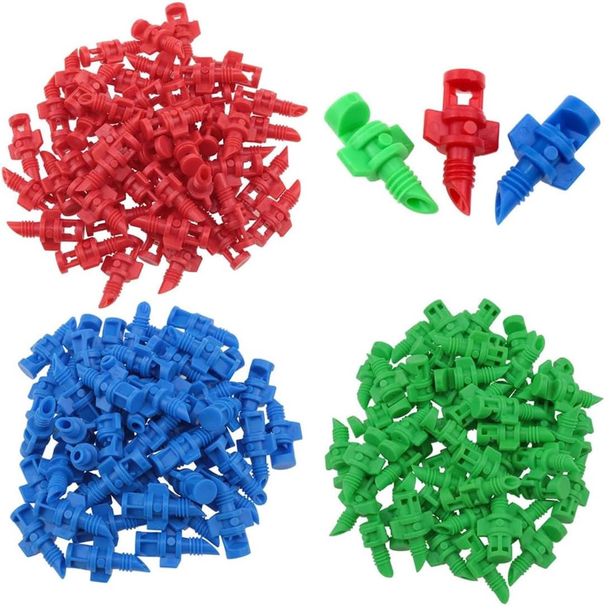 Sproeiapparaten - Druppelirrigatie Microsproeiers - Tuin Bewatering - Instelbare Sproeistraal - 90 stuks - Multicolor