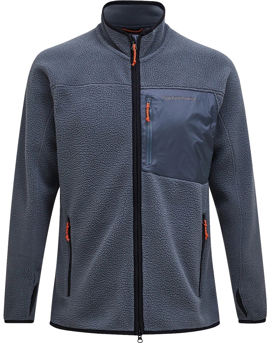Peak Performance Pile Zip Fleece Jas Heren - Mountain Mist | Maat: XL
