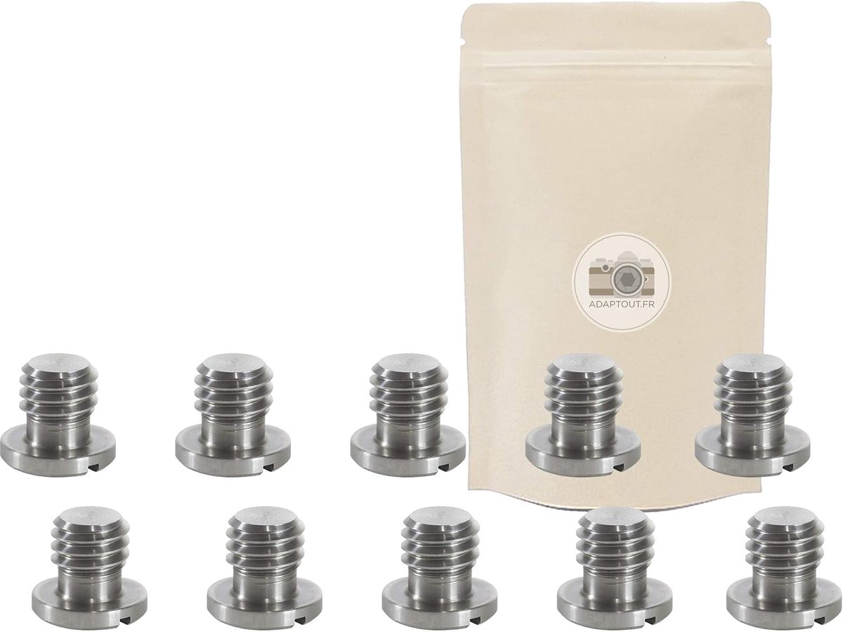 Bevestigingsschroeven - Camera schroef - Statief bevestigen - 10 stuks set - 3/8 inch - Metaal