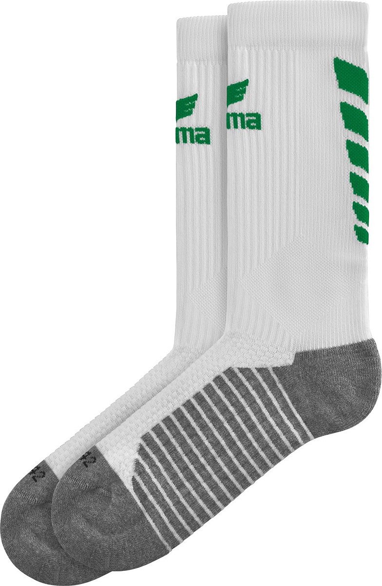 Erima Six Wings Trainingssokken - Wit / Smaragd | Maat: 31-34