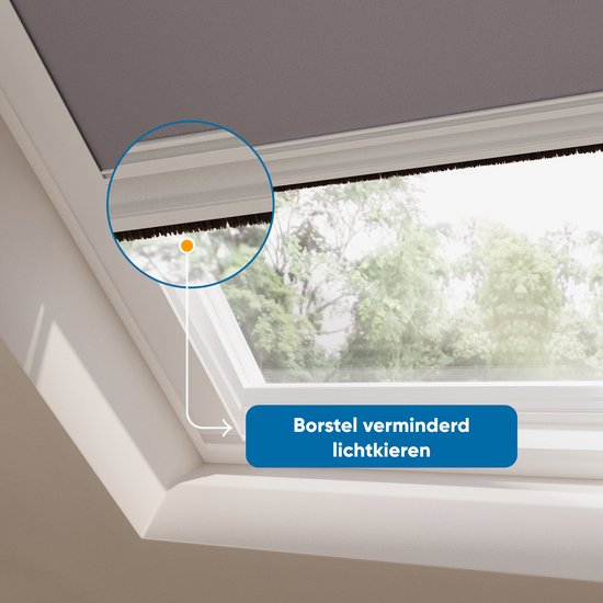 Skylight Roller Store Trend Blackout Light Grey pour Velux: M06 / 14/306