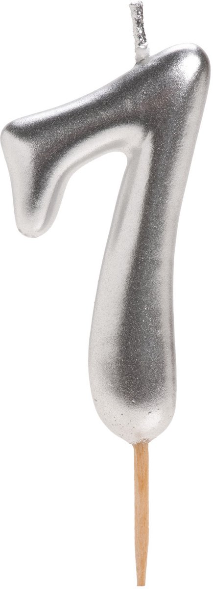 Dekora Silver Comic Birthday Candle - 7