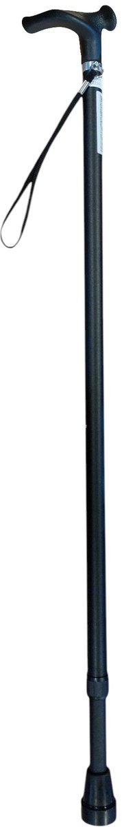 Premis wandelstok Anatomische greep RECHTS - Diameter 19 mm - Verstelbaar - Antirammelverstelling - Max. 120 kg - Zwart