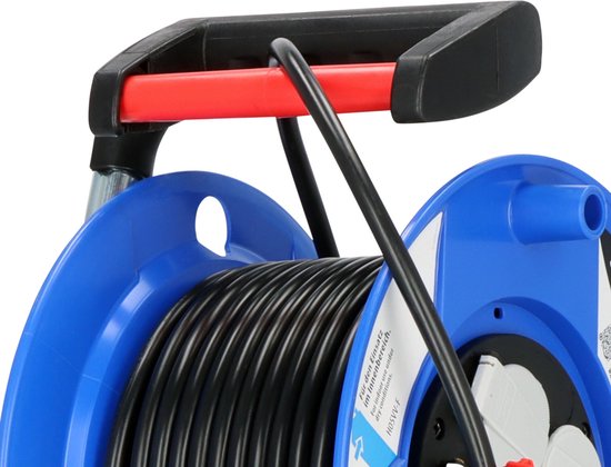 Brennenstuhl Garant Kabelhaspel 25 m (speciaal kunststof, voor gebruik binnenshuis, 25m kabel zwart Made in Germany)