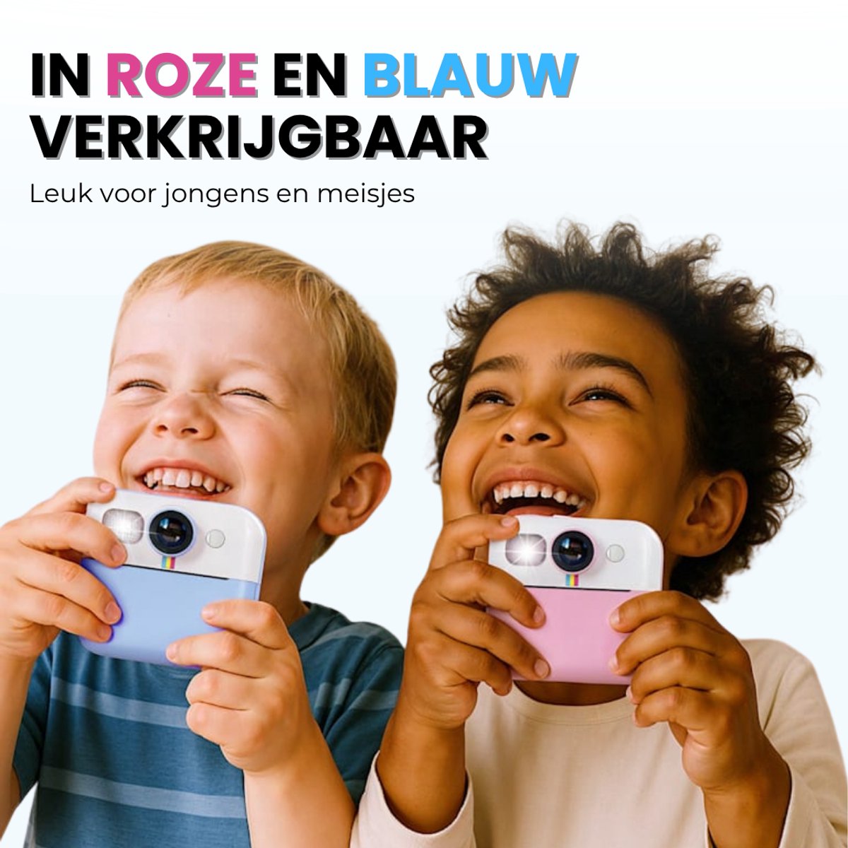 TinyPlay Kindercamera met foto printer - Digitale Camera Kinderen - 48MP - Full HD Foto en Video - Spelletjes - Fotoprinter - Kinder camera - Digitale kindercamera - Blauw – foto 5