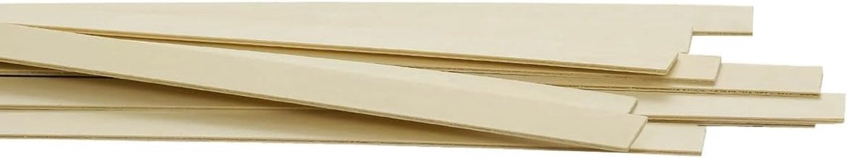 Multiplex Latten - Houten Reststukken - Hobby Knutselen - Natuurlijk Materiaal - 51 Cm Lengte