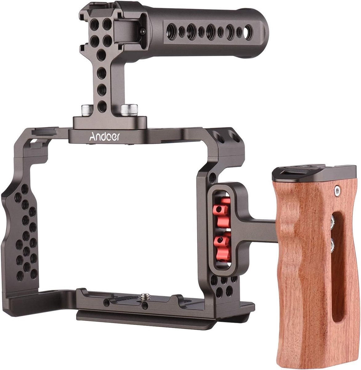 Camerakooi Set - Video Rig - Stabilisatie Video - Aluminium Legering - 16.7 x 12.7 x 9.5cm - Zwart