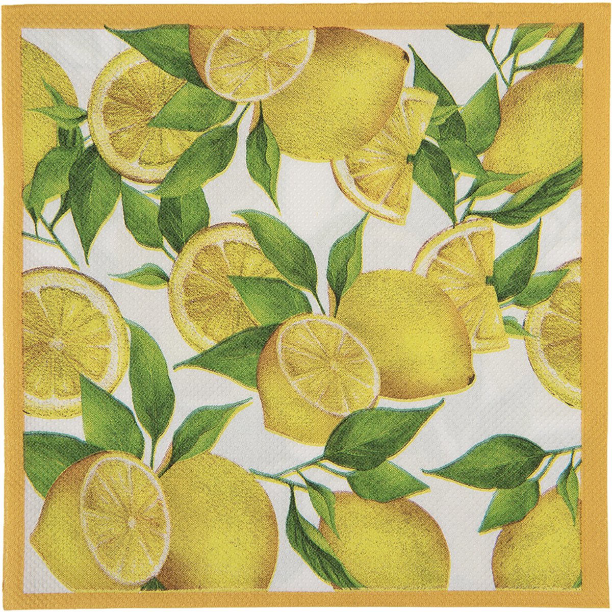 Clayre & Eef Servetten Papier Set van 20 33x33 cm Wit Papier