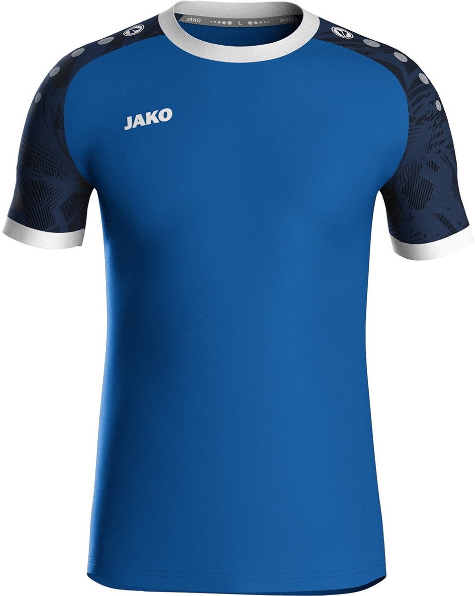 Jako Iconic Shirt Korte Mouw Heren - Sportroyal / Marine | Maat: 3XL