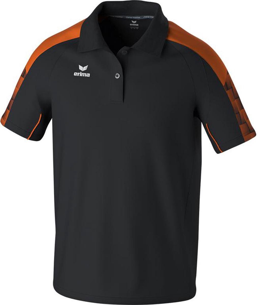 Erima Evo Star Polo Heren - Zwart / Oranje | Maat: M