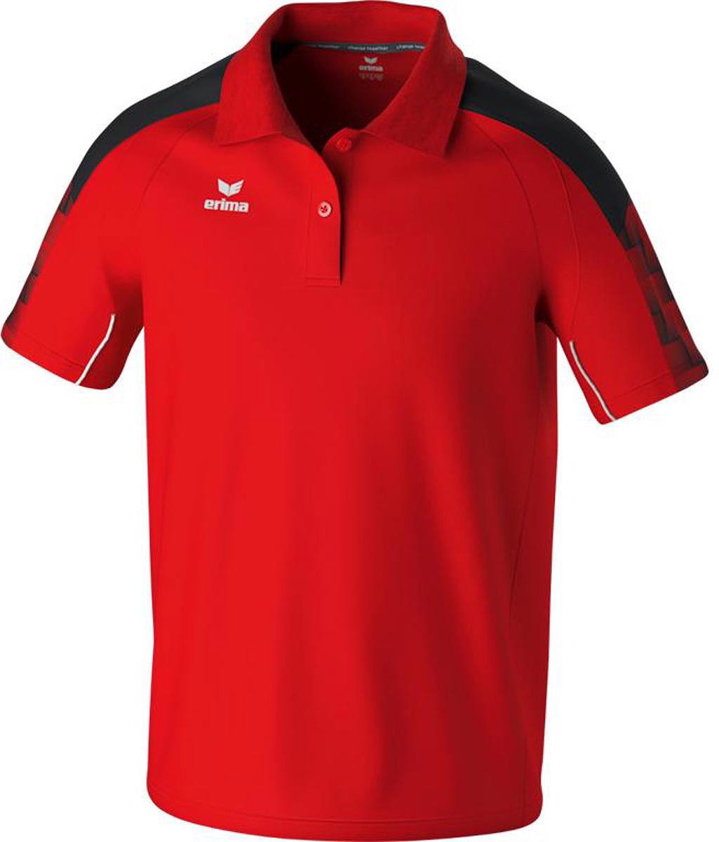 Erima Evo Star Polo Heren - Rood / Zwart | Maat: XL