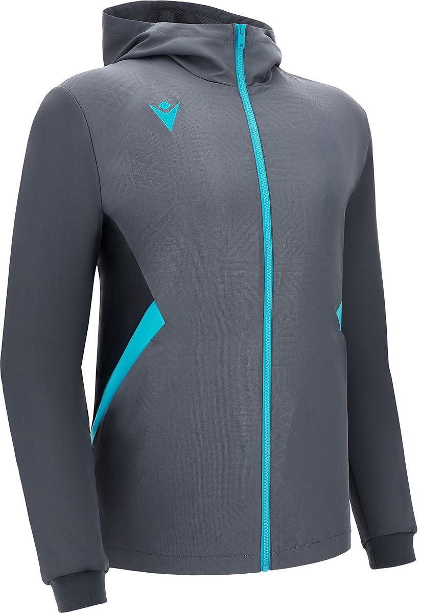Macron Victory Tiamat Jas Met Kap Heren - Antraciet / Neon Sky | Maat: 5XL