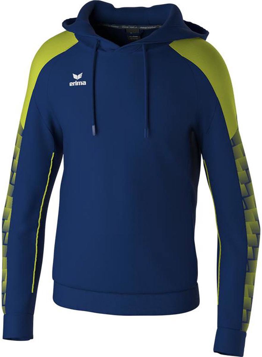 Erima Evo Star Sweatshirt Met Capuchon Kinderen - Marine / Geel | Maat: 152