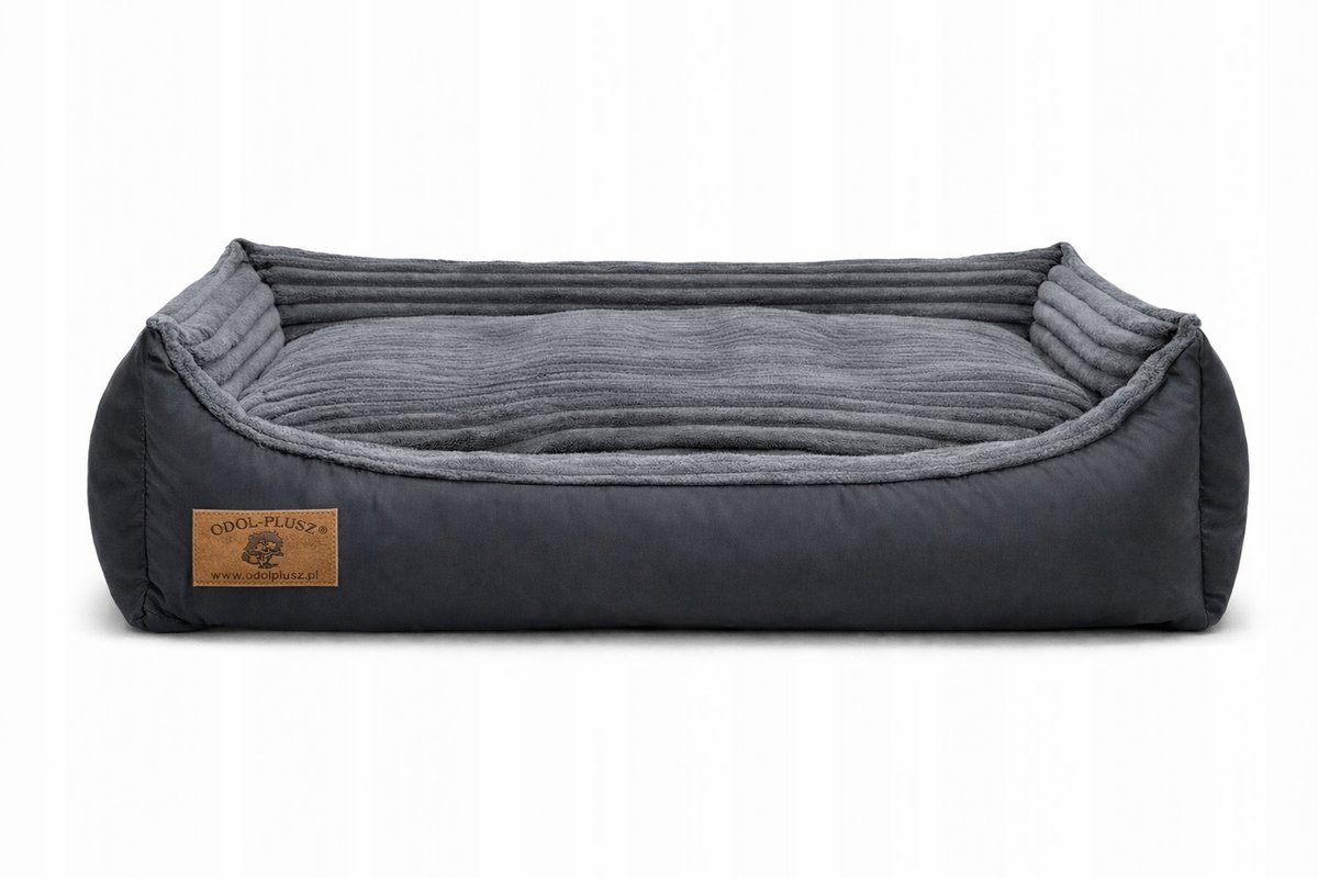 XXL Hondenbed & Kattenbed – Zacht, Comfortabel en Gevuld – Geschikt voor Grote Honden – Gestepte Mand 120x80 cm, grafiet