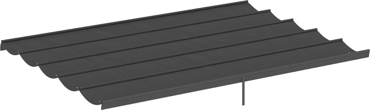 Killogood Dakzeil voor pergola intrekbare luifel 4 x 3 m - alleen zeil 350 x 260 cm donkergrijs