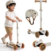 Lionelo Jessy Kinderstep + kinderhelm - step 3 wielen - leeftijdsgroep 3+ - max 50kg - LED verlichting in de wielen - hoogte verstelbaar 65-70-75-80 cm