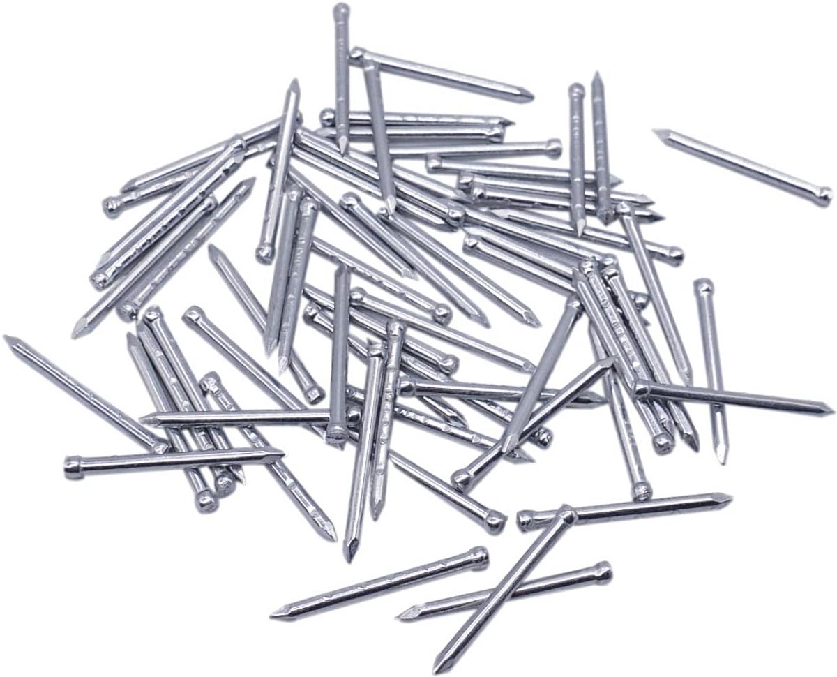 1000x Kleine Afwerkspijkers 32mm, Verzinkte Nagels voor Houtbewerking en Constructie