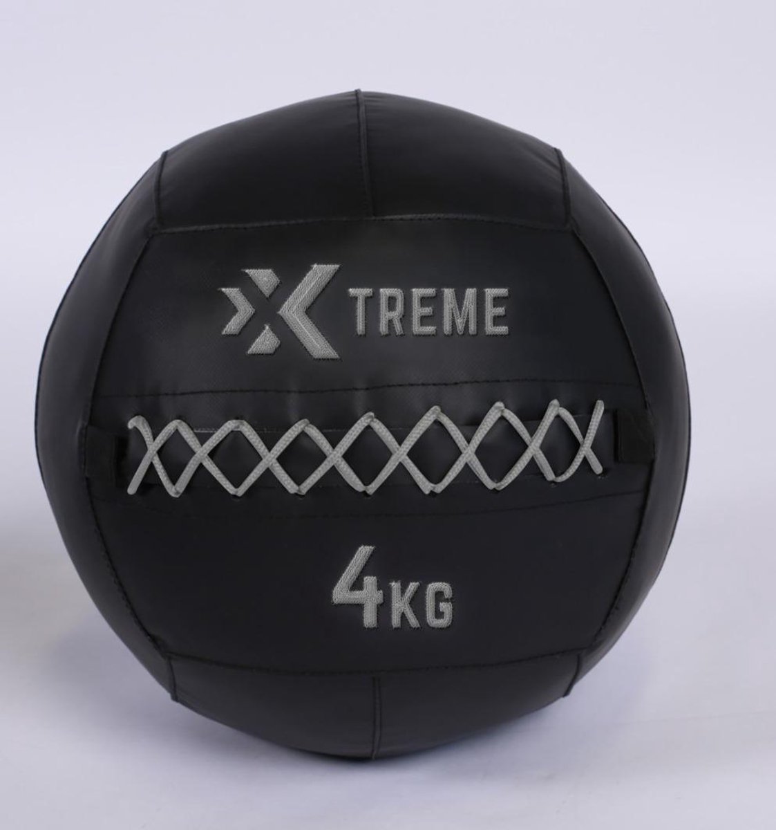 Xtreme Fitness Premium Wall Ball Grijs 4Kg - medicijnbal – medicine ball – wall ball – crossfit - Gewicht bal - medicine ballen - Hyrox Training - Comfortabele grip Voor Krachttraining en Functionele Oefeningen - Wall Ball voor Full Body Workouts