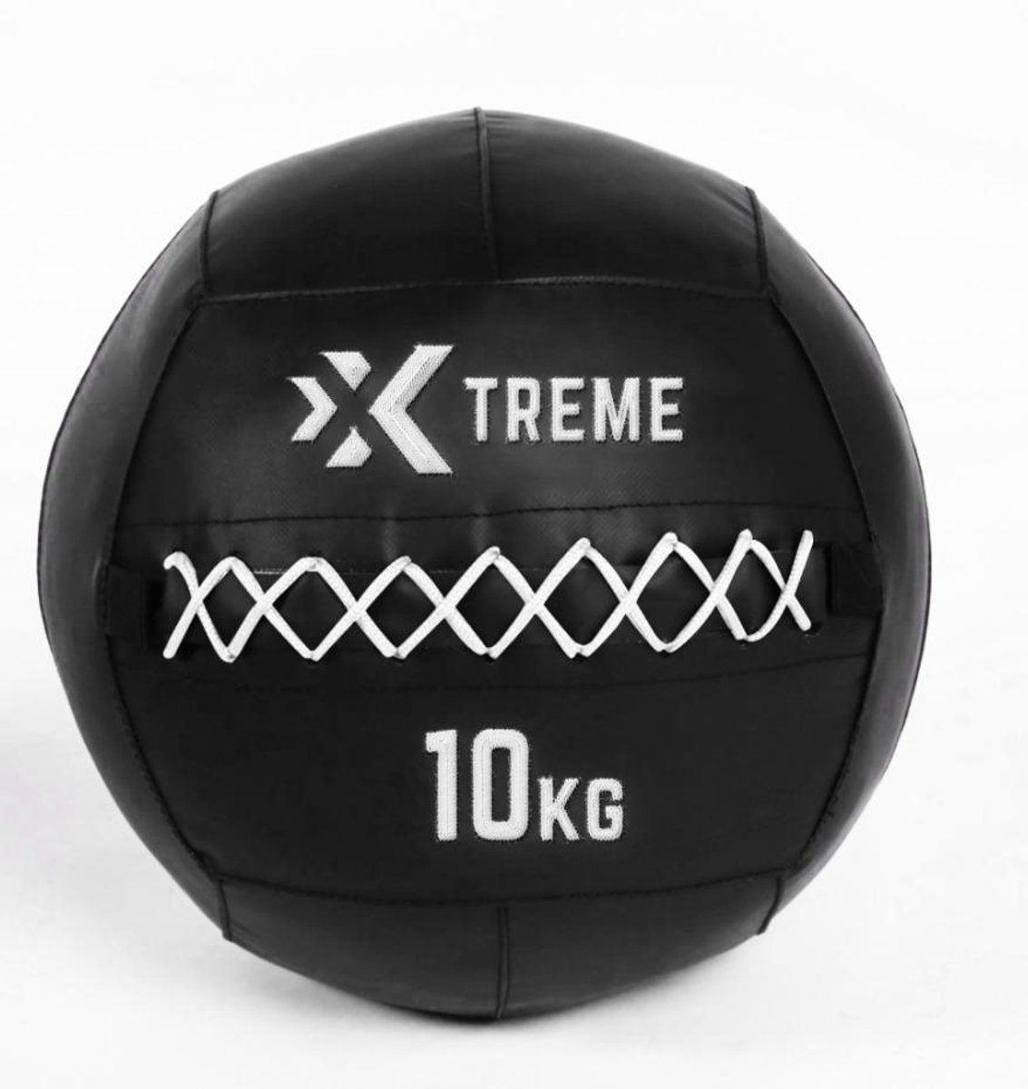 Xtreme Fitness Wall Ball Premium Zwart 10Kg - medicijnbal – medicine ball – wall ball – crossfit - Gewicht bal - medicine ballen - Hyrox Training - Comfortabele grip Voor Krachttraining en Functionele Oefeningen - Wall Ball voor Full Body Workouts