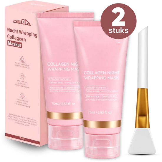 Collageen Wrapping Masker - 2 stuks - 150ML - Nacht gezichtsmasker - Hydraterend & Verstevigend - Korean skincare - peel off