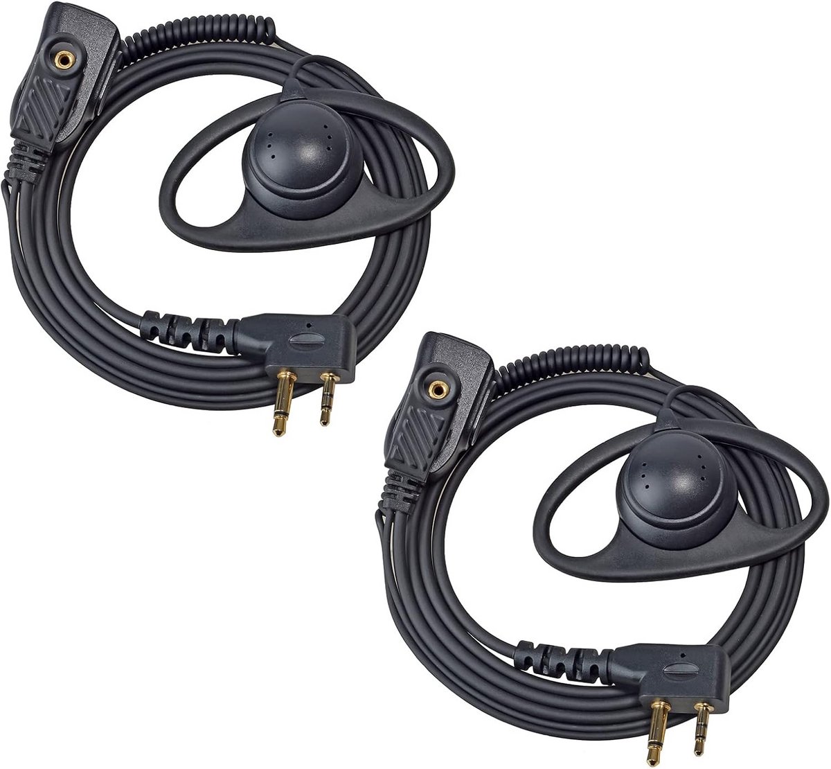 Walkietalkie Headset met PTT Microfoon 2-Pins Universele Oordopjes voor Midland Radio