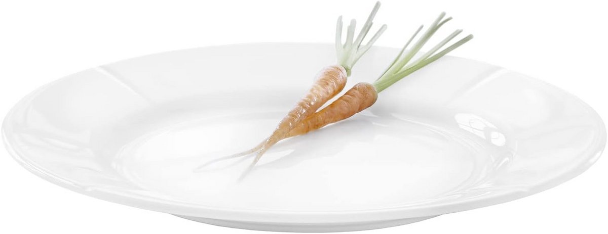Ronde Witte Bord Ø23 cm, Serviesgoed voor Lunch en Voorgerechten