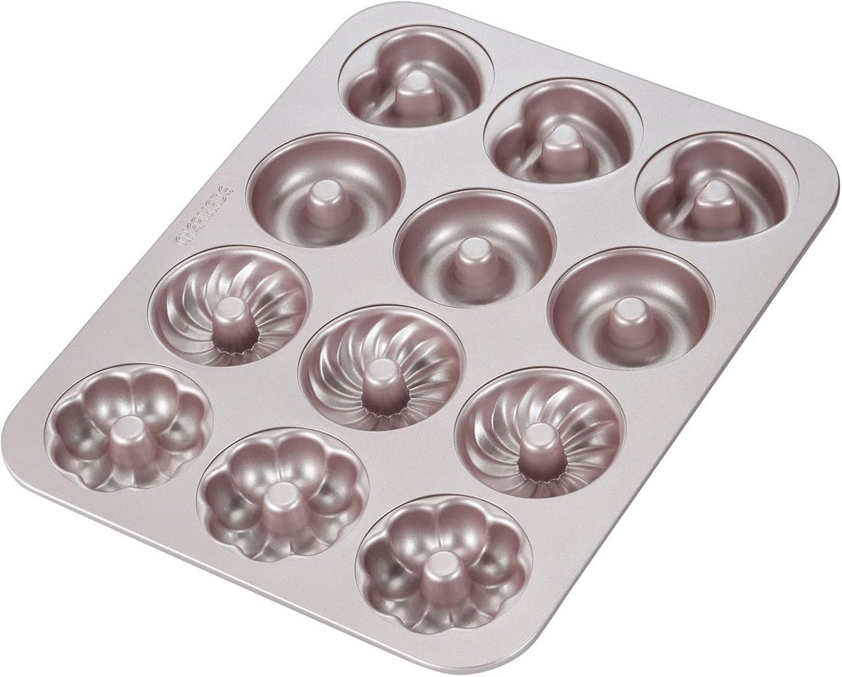 Bakvorm voor 12 Donutvormpjes - Anti-aanbak en Ovenbestendig