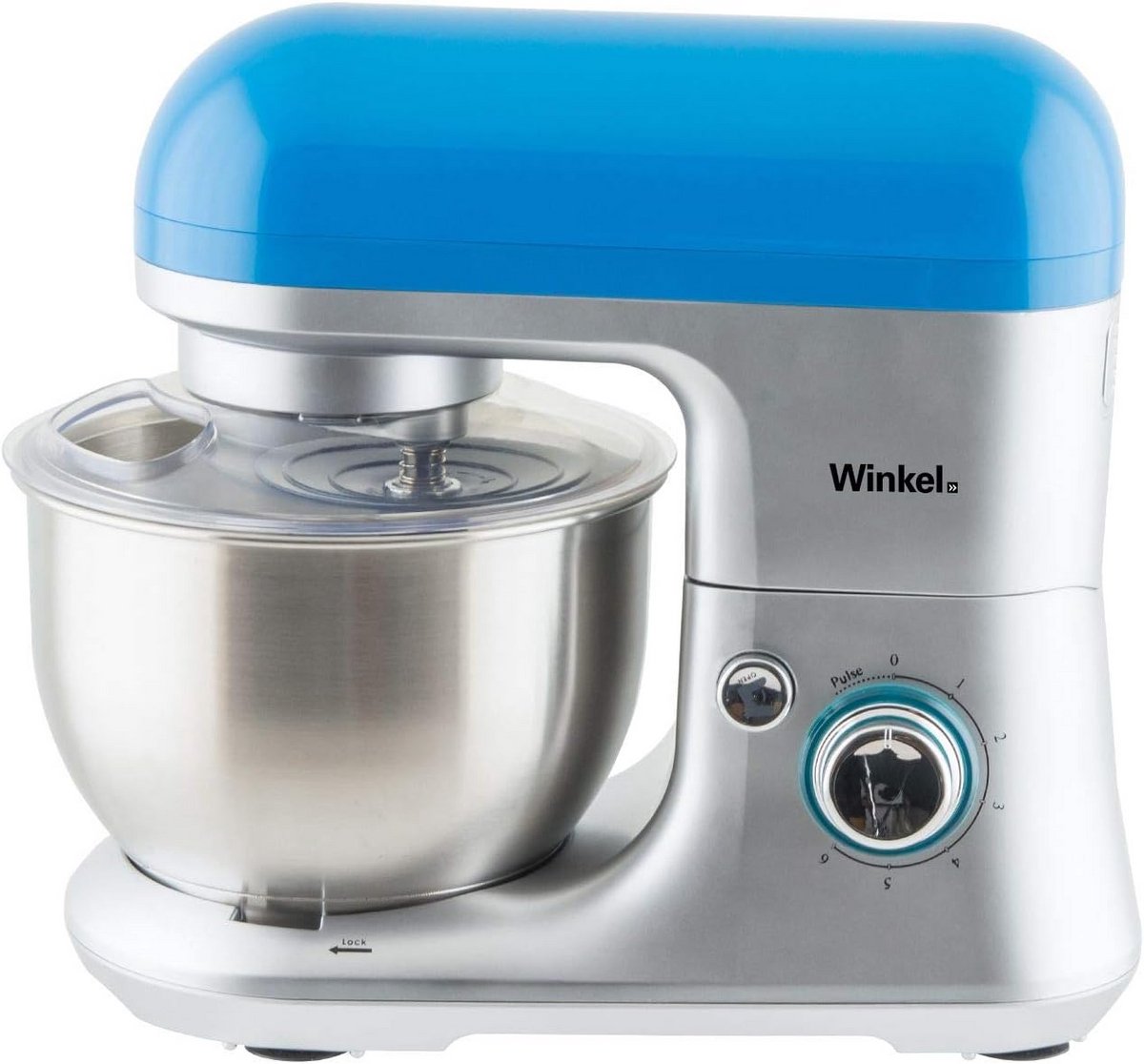 Krachtige Keukenmachine met Mengkom 4L en 6 Snelheden 650W Blauw