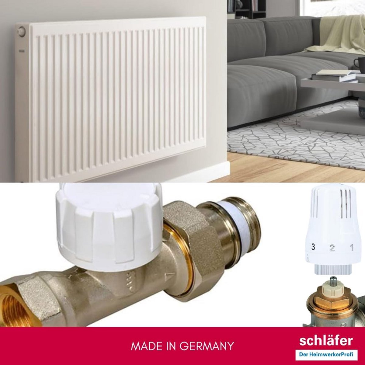 Thermostaatkraan Waterradiator - Doorstroommodel voor Comfortabele Verwarming