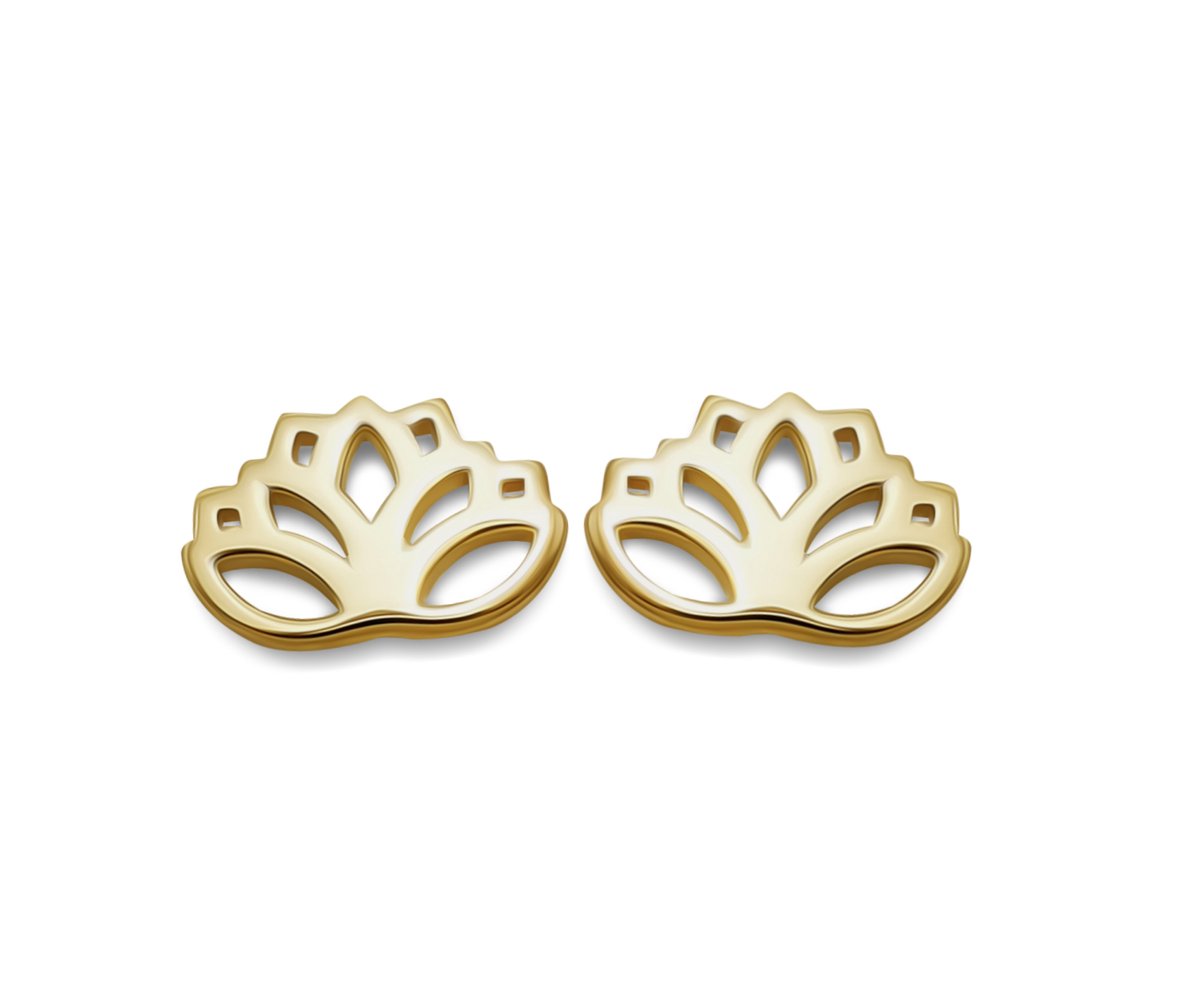 Oorbellen Lotus Goudkleur Zilver Gold-Plated JE055G