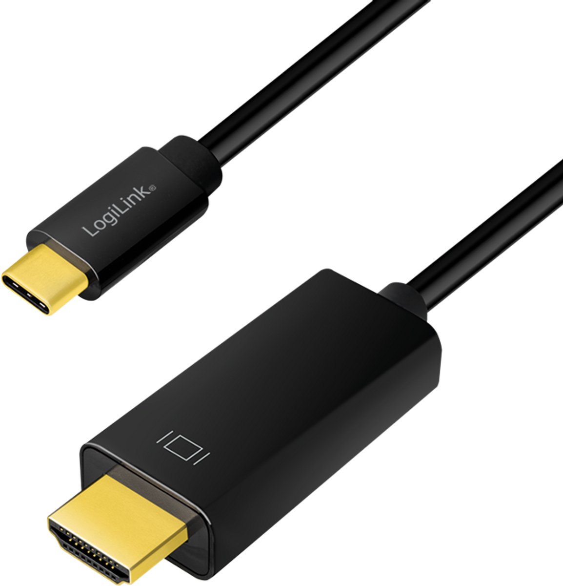 LogiLink UA0329 kabeladapter/verloopstukje USB Type C HDMI Zwart