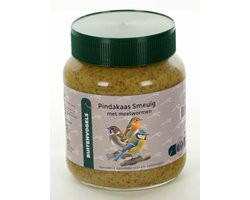 Pindakaas Pinda’s & Insecten – Tuinvogelvoer in Glas (eiwitrijk)