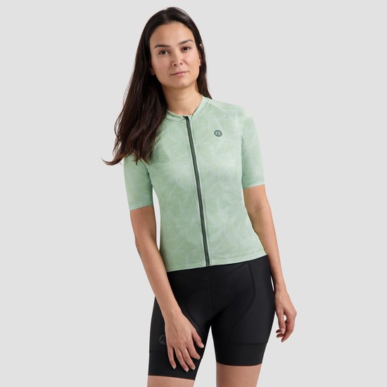 Maillot de cyclisme Rogelli Essential Graphic II Femme - Manches courtes - Menthe - Taille L