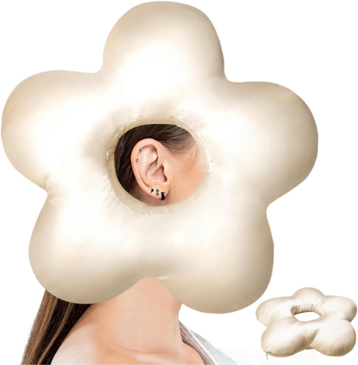 Piercing kussen - Kussen met gat voor oor - Donutkussen - Comfortabel - Wasbaar