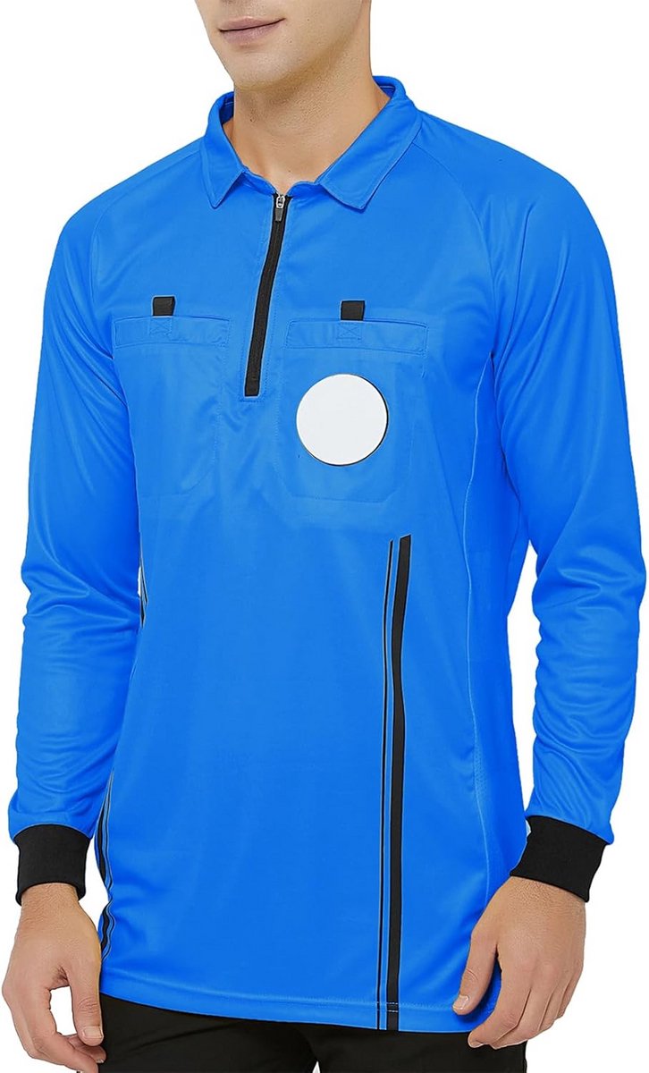 Scheidsrechtersshirt Lange Mouw Polyester Ademend Lichtgewicht Scheidsrechterskleding