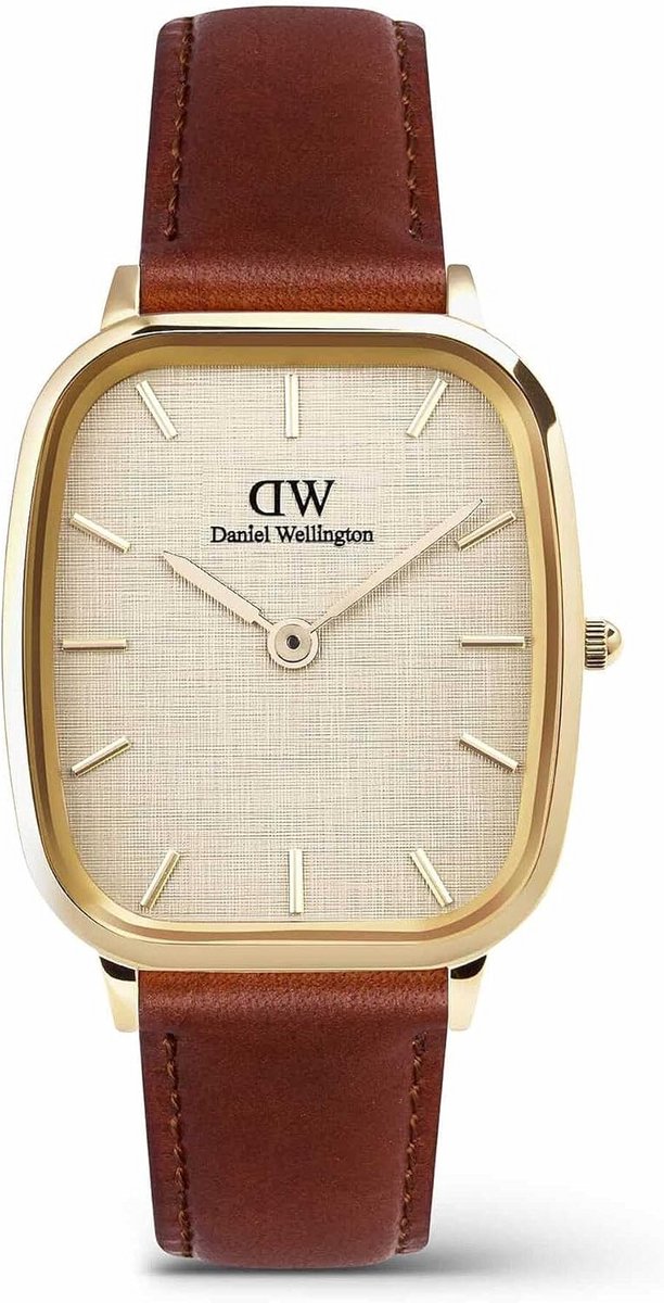 Herenhorloge Vintage St Mawes Goudkleurig Leren Band Quartz