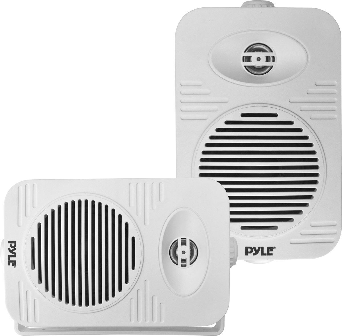 Pyle Luidsprekerset – Indoor/Outdoor – 500 W – Waterdicht – 2-weg Full-Range – 13,3 cm Speakers – Wit (Set van 2)