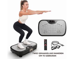 Vibratieplaat voor thuisgebruik — Full body training — 9 programma’s & 99 niveaus — Met weerstandsbanden & afstandsbediening