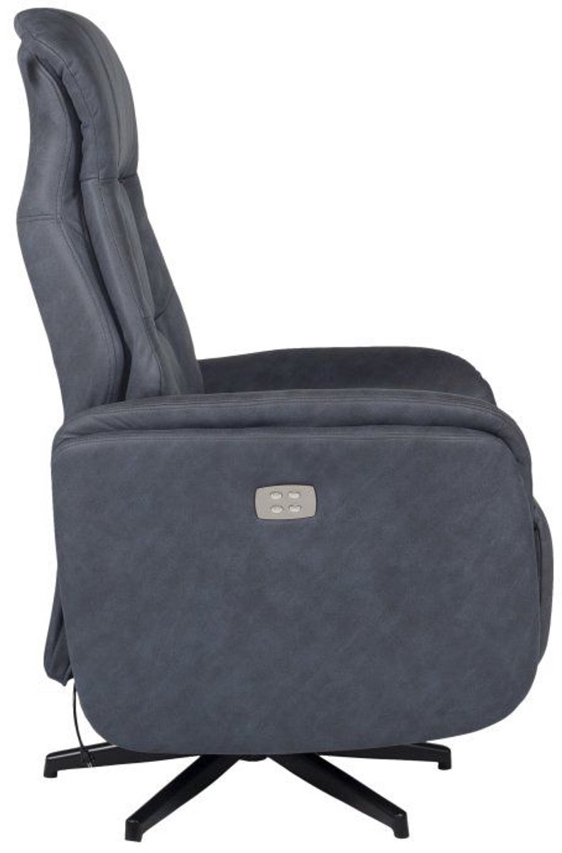 Elektrische Relaxstoel - Elektrische Stoel - Relaxfauteuil - Stoel met Elektrische Bediening - Draaibare Stoel - Comfortabele Zachte Stoel - Verstelbare Relaxstoel - Draaibaar - Elektrisch - 135 kg Draagvermogen - 118 x 73 x 83 cm - Donkergrijs – foto 5