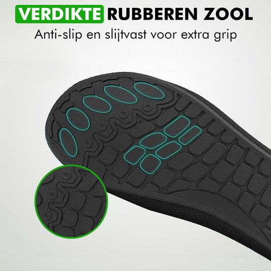 Verdikte rubberen zool met antislip, slijtvast voor extra grip.