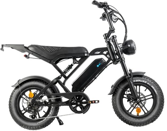 Elektrische mini fatbike QMWHEEL V20 Pro 16 inch, 250W motor, 7 versnellingen, 40 km actieradius, schijfremmen
