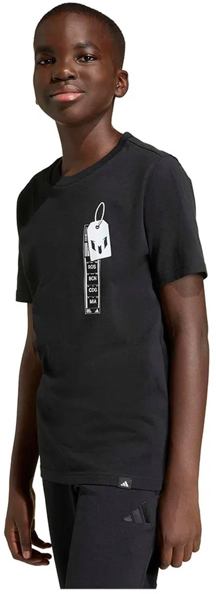 Adidas Messi Fun Graphic T-shirt Met Korte Mouwen Zwart 9-10 Years Jongens