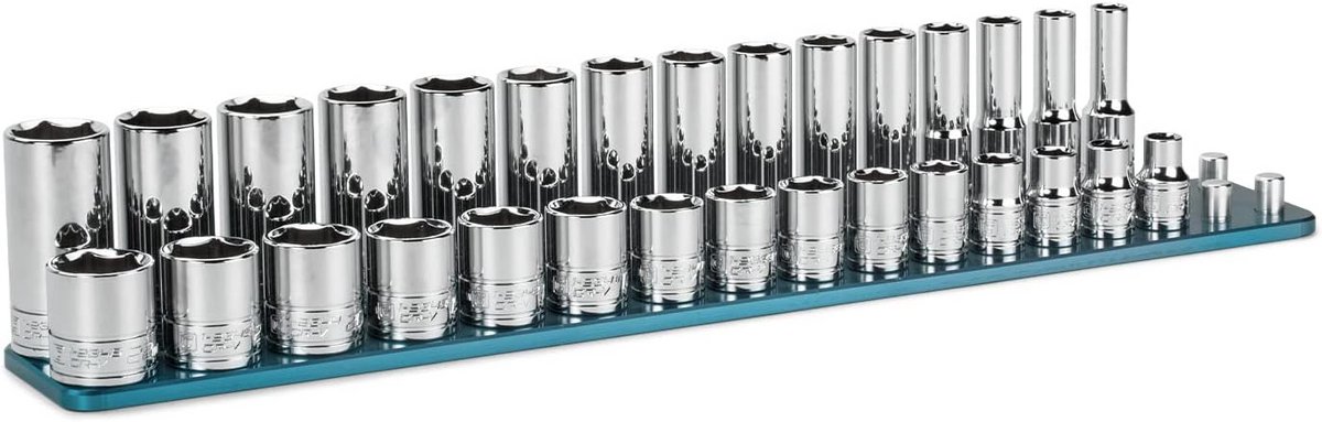 Dopsleutelset 3/8 Inch 6-kant Metrische Dopsleutels Diep en Ondiep