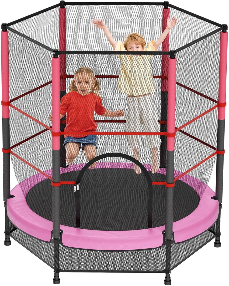 Trampoline voor buiten met veiligheidskussen en ladder