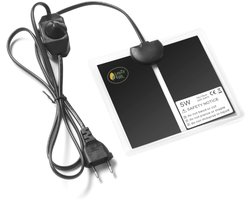 LayZyEgg® Warmhoudmat 14x15 cm 5W - Ideaal voor Deeg Rijzen, Zuurdesem & Fermentatie - Met Dimmer/Temperatuurregelaar - ook geschikt voor reptielen en kuikens, vogels - warmtemat desemstarter