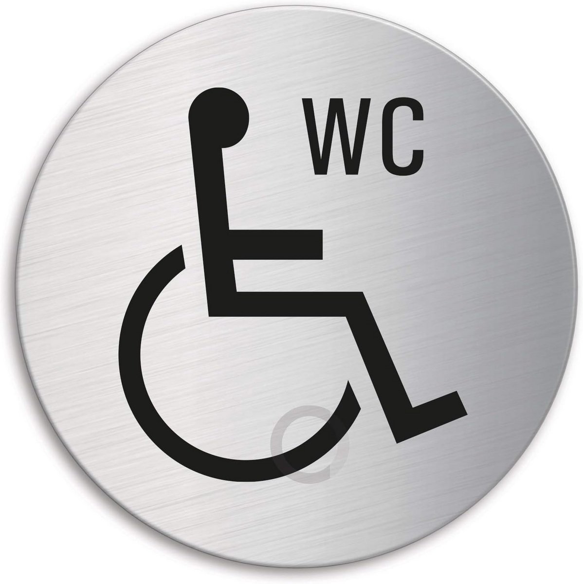 Rolstoel Sticker Deurindicator Ø 100 mm Zelfklevend RVS